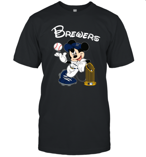 Milwaukee Brewers Mickey Taking The Trophy MLB 2019 Unisex Jersey Tee