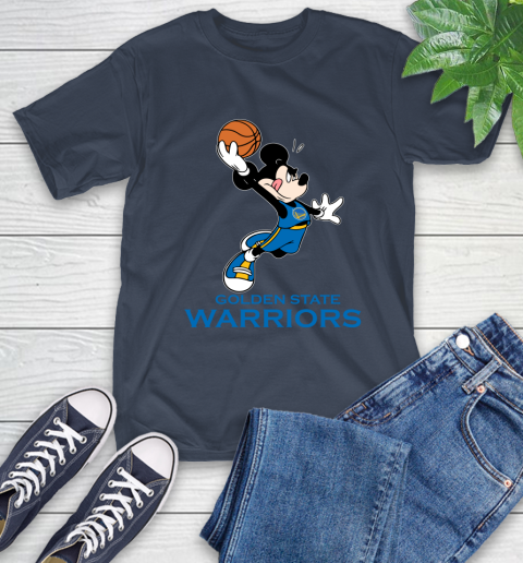 NBA Basketball Golden State Warriors Cheerful Mickey Mouse Shirt T-Shirt 4