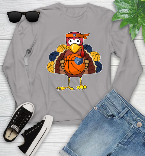 Memphis Grizzlies Turkey thanksgiving day Youth Long Sleeve 5