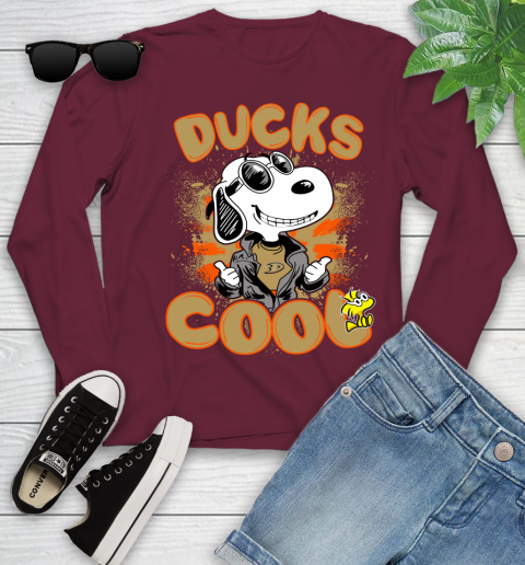 NHL Hockey Anaheim Ducks Cool Snoopy Shirt Youth Long Sleeve 5