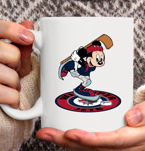 NHL Hockey Winnipeg Jets Cheerful Mickey Disney Shirt Ceramic Mug 11oz 2