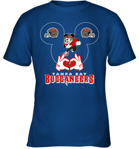 I Love The Buccaneers Mickey Mouse Tampa Bay Buccaneers S Youth T-Shirt 