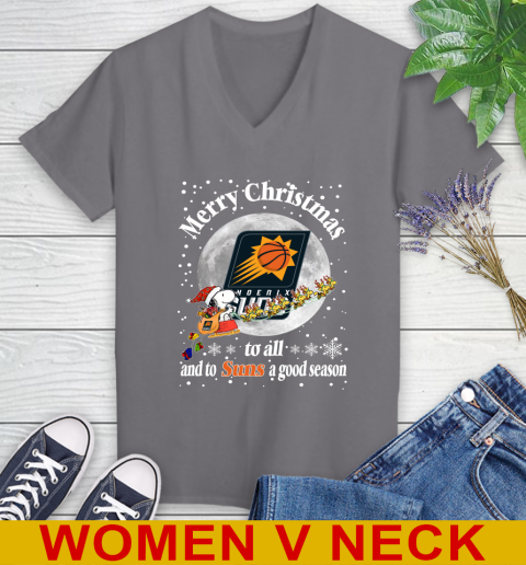 Phoenix Suns Merry Christmas To All And To Suns A Good Season NBA Basketball Sports Women's V-Neck T-Shirt 11