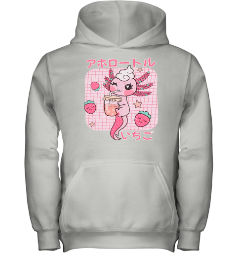 Michelle Otter Strawberry Axolotl Youth Hoodie