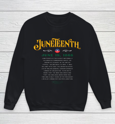 Juneteenth Vintage African American 1865 Youth Sweatshirt