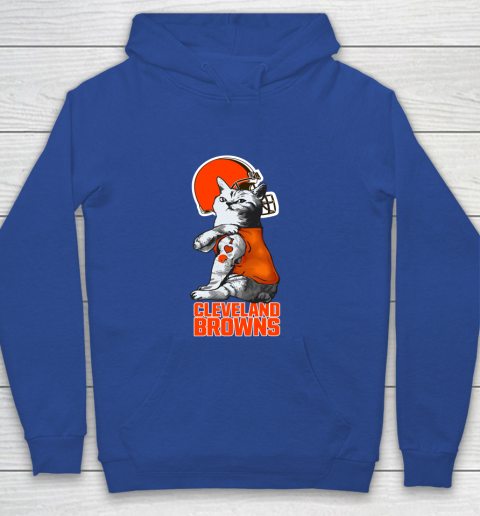 NFL Football My Cat Loves Cleveland Browns Youth Hoodie 7 NFL Football My Cat Loves Cleveland Browns Youth Hoodie - Image 7