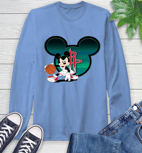 NBA Houston Rockets Mickey Mouse Disney Basketball Long Sleeve T-Shirt 11