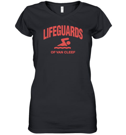 Sinjin Drowning Lifeguard Of Van Cleef Women's V-Neck T-Shirt