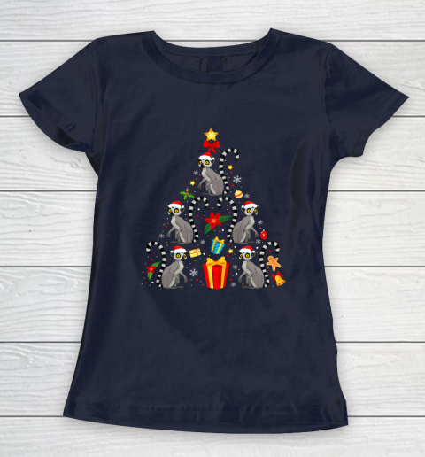 Lemur Christmas Ornament Tree Funny Gift Women's T-Shirt 2