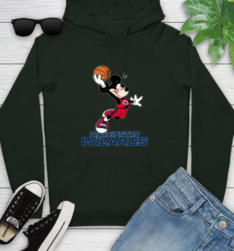 NBA Basketball Washington Wizards Cheerful Mickey Mouse Shirt Youth Hoodie 12