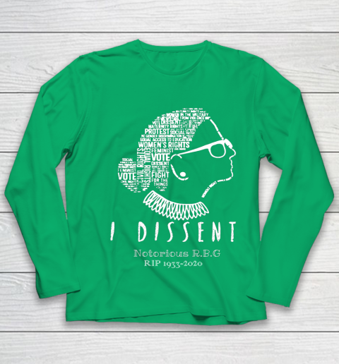 Notorious RBG 1833  2020 R.I.P Ruth Bader Ginsburg I Dissent Youth Long Sleeve 4