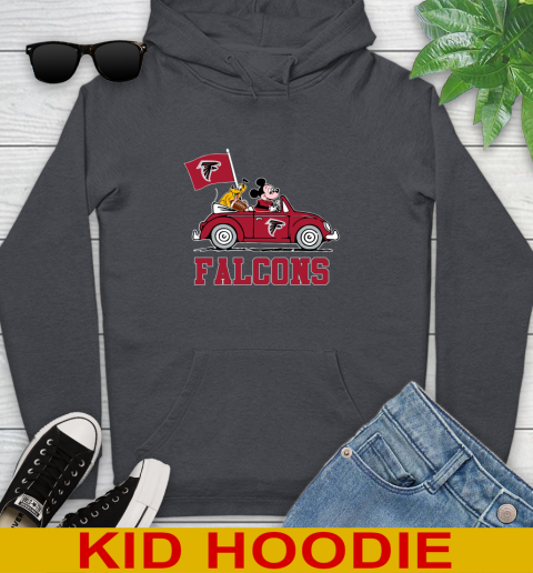 NFL Football Atlanta Falcons Pluto Mickey Driving Disney Shirt Youth Hoodie 9