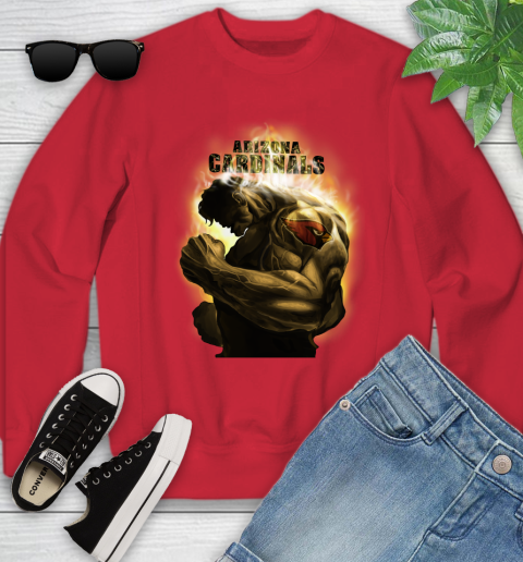 Arizona Cardinals NFL Football Hulk Marvel Avengers Sports Youth Sweatshirt 8