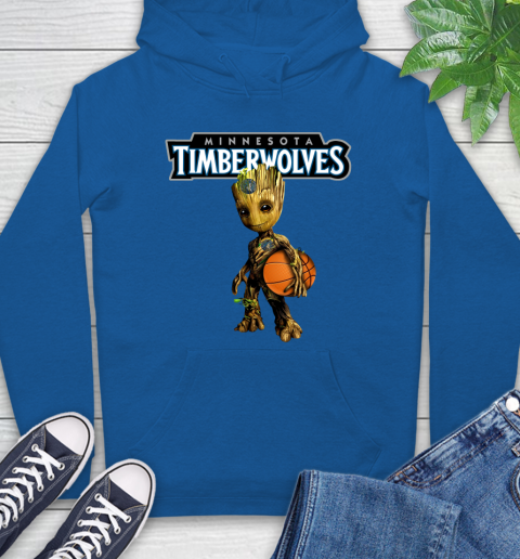 Minnesota Timberwolves NBA Basketball Groot Marvel Guardians Of The Galaxy Hoodie 9
