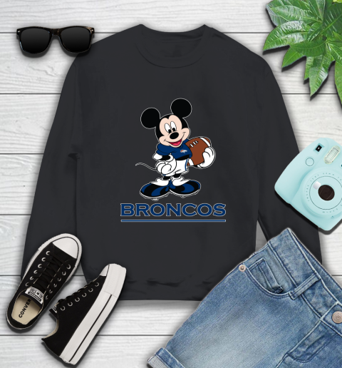 NFL Football Denver Broncos Cheerful Mickey Mouse Shirt Sweatshirt