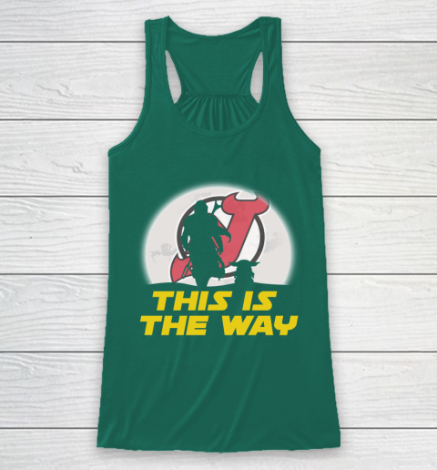 New Jersey Devils NHL Ice Hockey Star Wars Yoda And Mandalorian This Is The Way Racerback Tank 5