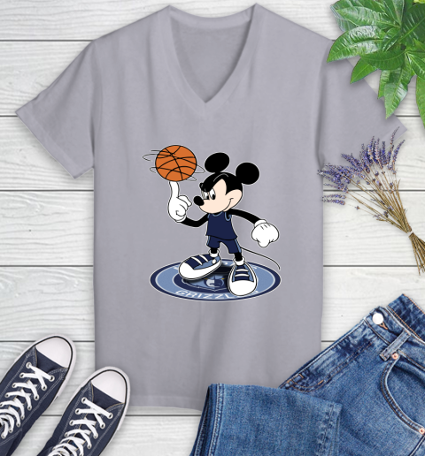 NBA Basketball Memphis Grizzlies Cheerful Mickey Disney Shirt Women's V-Neck T-Shirt 4