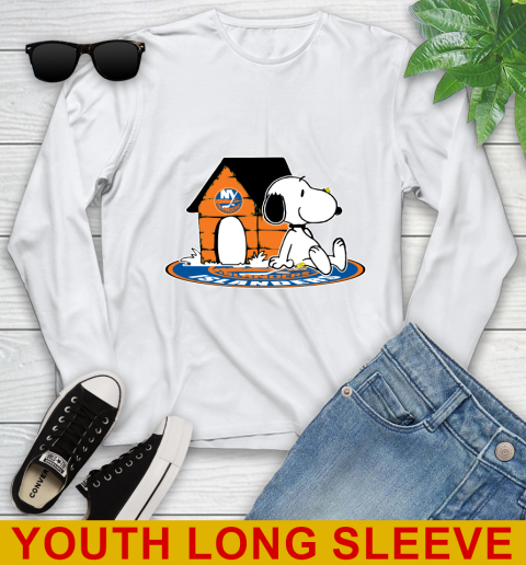 NHL Hockey New York Islanders Snoopy The Peanuts Movie Shirt Youth Long Sleeve