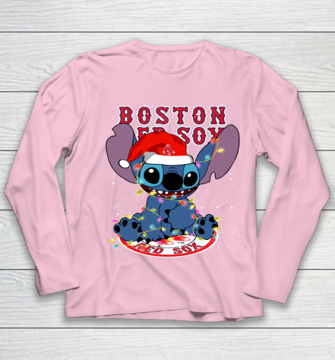 Boston Red Sox MLB noel stitch Baseball Christmas Youth Long Sleeve 6