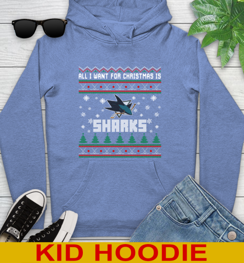 San Jose Sharks NHL Hockey All I Want For Christmas Is My Team Sports 139