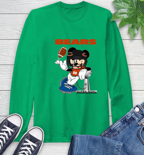 NFL Chicago Bears Mickey Mouse Disney Super Bowl Football T Shirt Long Sleeve T-Shirt 19