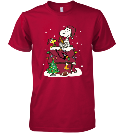 6nqj a happy christmas with arizona cardinals snoopy premium guys tee 5 front red