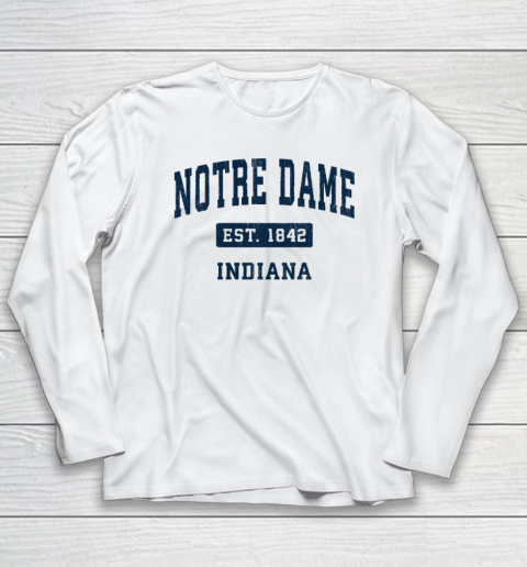Notre Dame Indiana IN Vintage Athletic Long Sleeve T-Shirt