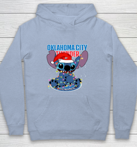 Oklahoma City Thunder NBA noel stitch Basketball Christmas Youth Hoodie 5