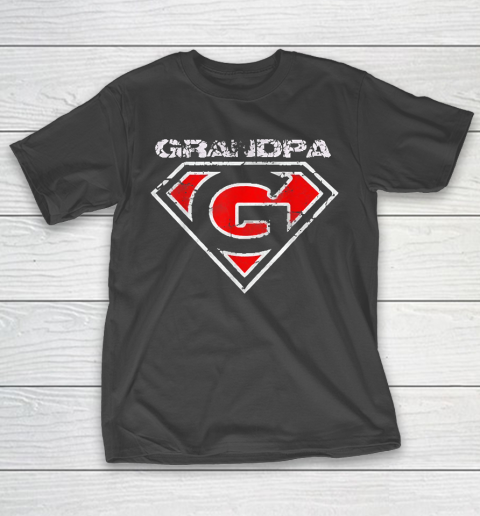 Grandpa Funny Gift Apparel  Grandpa Superhero Funny Gift Fathers Day T-Shirt
