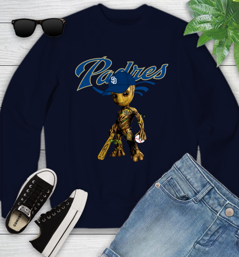 MLB San Diego Padres Groot Guardians Of The Galaxy Baseball Youth Sweatshirt 3
