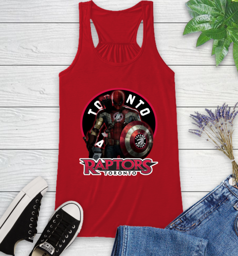 Toronto Raptors NBA Basketball Captain America Thor Spider Man Hawkeye Avengers Racerback Tank 6