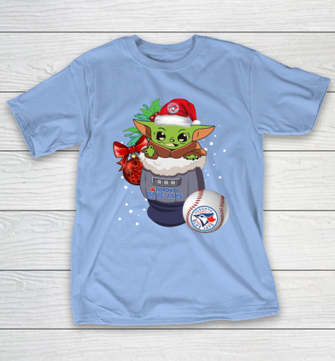 Toronto Blue Jays Christmas Baby Yoda Star Wars Funny Happy MLB T-Shirt 11