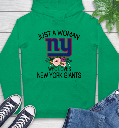 NFL Just A Woman Who Loves New York Giants Football Sports Hoodie 5