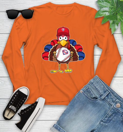 Philadelphia Phillies Turkey thanksgiving Youth Long Sleeve 4