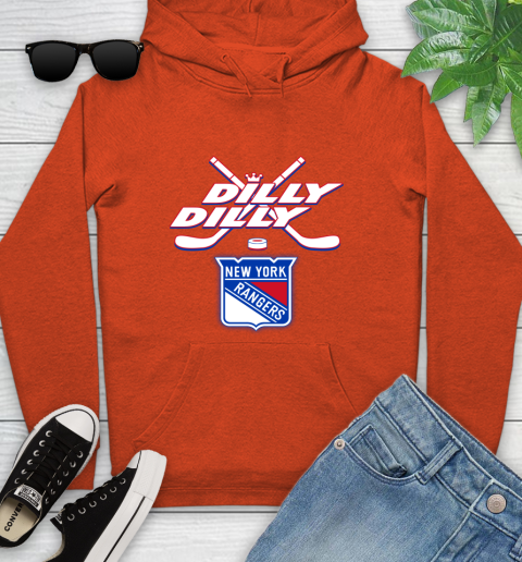 NHL New York Rangers Dilly Dilly Hockey Sports Youth Hoodie 5