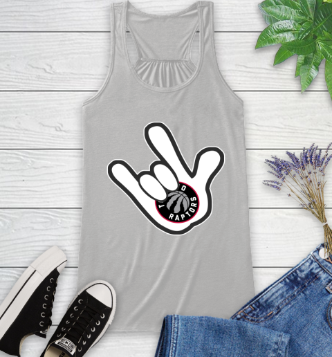 Toronto Raptors NBA Basketball Mickey Rock Hand Disney Racerback Tank