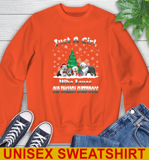 Christmas Just a girl who love old english sheepdogs dog pet lover 168