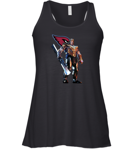 NFL Thanos Marvel Avengers Endgame Football Arizona Cardinals Racerback Tank