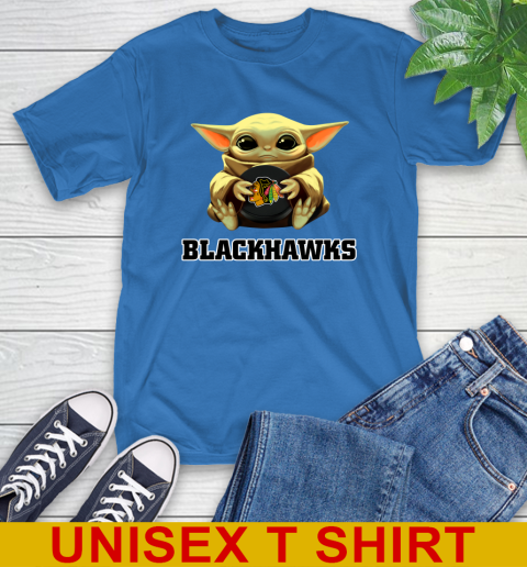 NHL Hockey Chicago Blackhawks Star Wars Baby Yoda Shirt 9