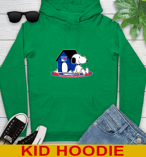 NHL Hockey New York Rangers Snoopy The Peanuts Movie Shirt Youth Hoodie 8