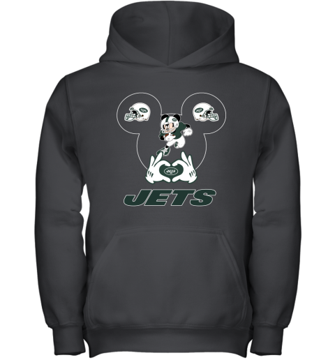 I Love The Jets Mickey Mouse New York Jets Youth Hoodie