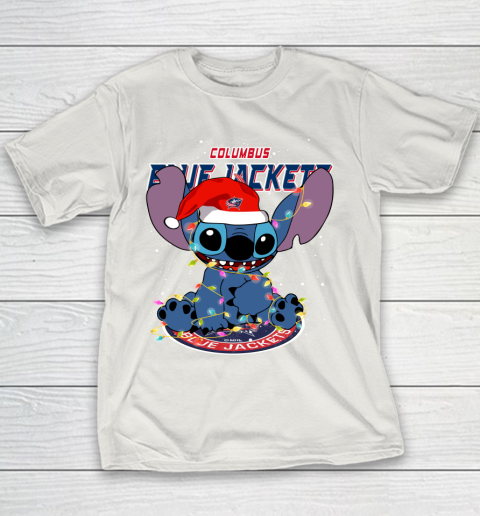 Columbus Blue Jackets NHL Hockey noel stitch Christmas Youth T-Shirt 8