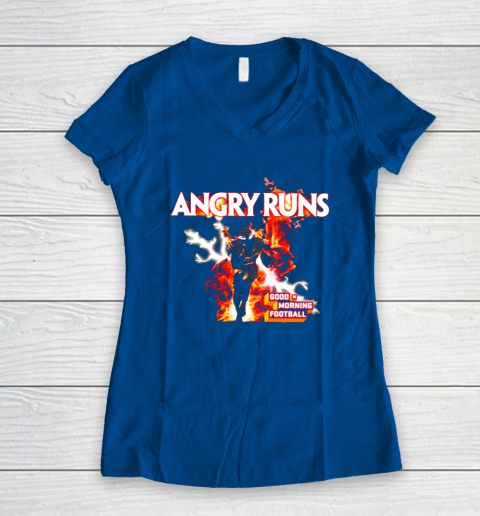 Angry Runs Women's V-Neck T-Shirt 7