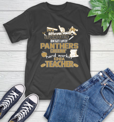 Florida Panthers NHL I'm A Difference Making Student Caring Hockey Loving Kinda Teacher T-Shirt