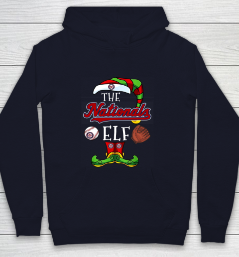 Washington Nationals Christmas ELF Funny MLB Youth Hoodie 2