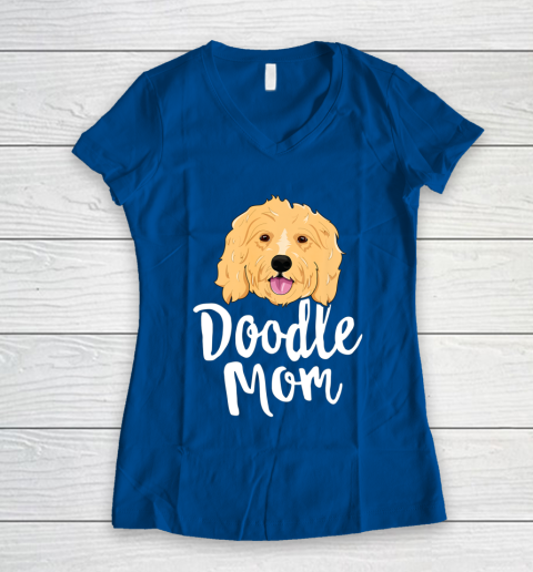 Dog Mom Shirt Doodle Mom T Shirt Women Goldendoodle Dog Puppy Mother Women's V-Neck T-Shirt 7