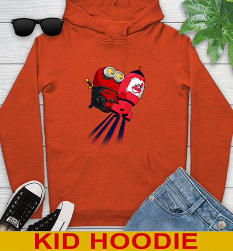 MLB Baseball Cleveland Indians Deadpool Minion Marvel Shirt Youth Hoodie 4