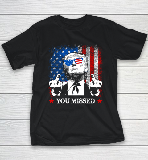 You Missed Trump 2024 US American Flag Youth T-Shirt