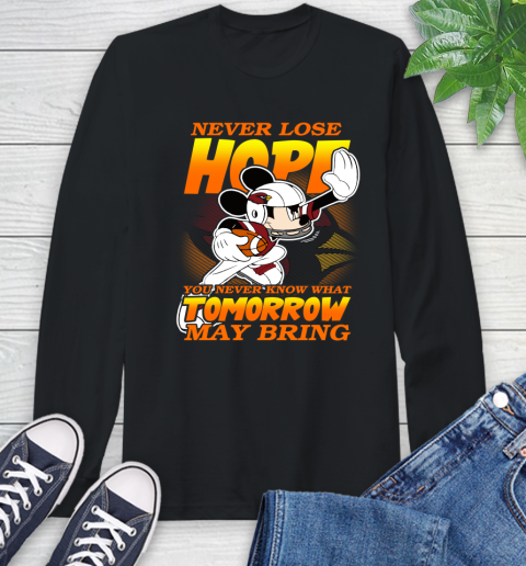 Atlanta Falcons NFL Football Mickey Disney Never Lose Hope (2) Long Sleeve T-Shirt