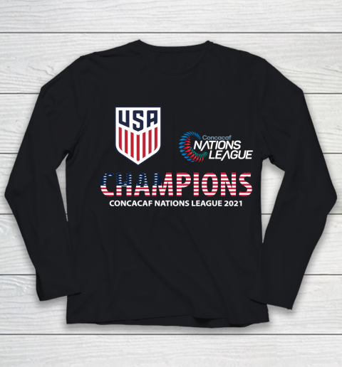 USA Man Soccer 2021 Concacaf Nations League Champions Youth Long Sleeve